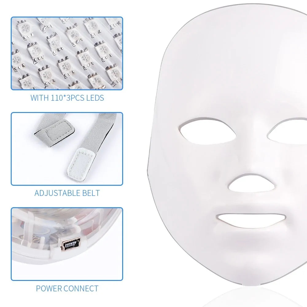 7 Colors LED Photon Therapy Facial Mask